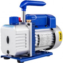 VEVOR Pompa a vuoto rotativa a palette per refrigerante, monitoraggio semplice, dissipatore di calore intelligente, flusso a prova di olio, caratteristiche principali, resistenza agli urti e all'usura
