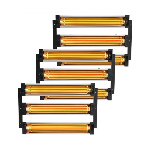 

VEVOR Lampada Cabina Spruzzo Riscaldante Verniciatura Infrarossi 3 Set 3000W