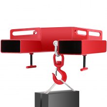 VEVOR Gancio Sollevatore Carrello Elevatore a Larghezza Forcella 360 mm,  3000KG / 6600 Libbre Grande Carrello Elevatore Sollevamento, Argano Sollevatore Gru Mobile con Gancio Girevole
