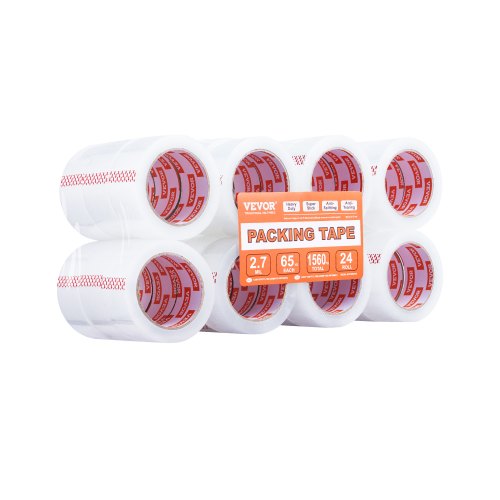 

VEVOR Nastro da Imballaggio Trasparente, Anima 76,2 mm 24 Rotoli, 47,8 mm x 65 Iarde, Nastro da Imballaggio Spesso 0,068 mm Nastro da Imballaggio Resistente per Traslochi, Stoccaggio e Imballaggio
