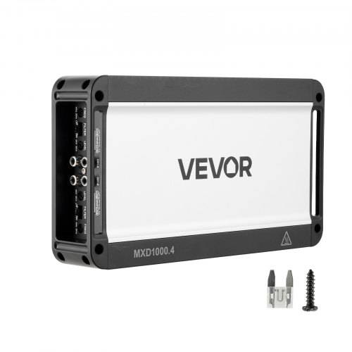 

VEVOR Amplificatore Audio per Auto a 4 Canali Potenza a Ponte di Classe D max. 4x500 W a 4 Ohm/4x1000 W a 2 Ohm, Amplificatore per Vericoli Multicanale 14,4V CC Larghezza di Banda 15 Hz-30 kHz
