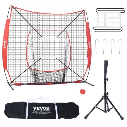 

VEVOR 7x7 piedi Rete da allenamento per baseball softball Colpire battuta Accessori multipli