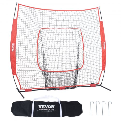 

VEVOR Rete da Allenamento per Softball da Baseball da 7x7 Piedi, Rete da Allenamento da Baseball Portatile per Colpire, Battere, Catturare, Lanciare, Borsa per il Trasporto e Zona di Strike