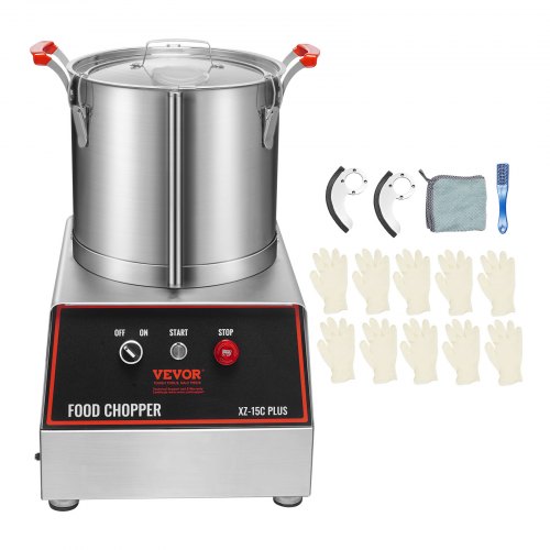 

VEVOR Robot da Cucina 1400 W Tritatutto Capacità ca. 15 L Mixer Multifunzione Cucina in Acciaio Inossidabile Tritatutto Elettrico per Verdura Frutta Preparazione Culinaria Tritatutto Ristorante Hotel