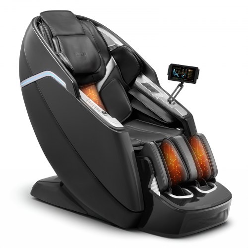 

VEVOR Sedia da Massaggio con Pista SL, Poltrona Reclinabile a Gravità Zero per Tutto Corpo, Modalità Allungamento Yoga, Poltrona Massaggiante 3D/4D con Voce AI, Riscaldamento, 36 Airbag, Schermo TFT