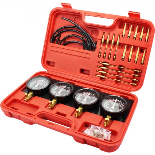 

VEVOR 4 Pezzi Kit Misuratori di Vuoto per Sincronizzazione Carburatore, Depressurizzatore per Carburatore con Adattatori Corti, Carburatore per Vuoto, Sincronizzazione Carburatore