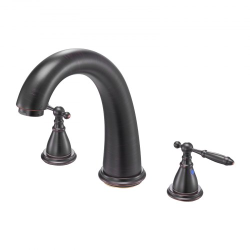 

VEVOR Rubinetto per Vasca da Bagno, Set con 2 Maniglie, Miscelatore Vasca da Bagno in Acciaio Inossidabile con Beccuccio ad Arco Alto per Montaggio su Ponte per Adulti, Colore Bronzo