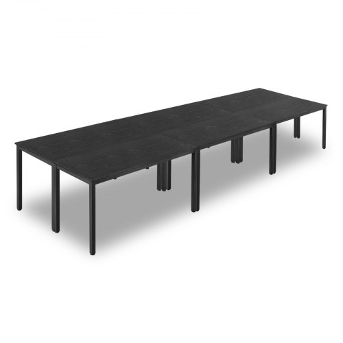 

VEVOR Tavolo da Conferenza, Set da 6 Tavolo Rettangolare Moderno da Riunione da 1400 mm per 16 Persone, Set di Scrivania Flessibile, con Gambe in Metallo per Ufficio, Sala Conferenze