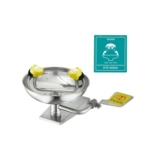 

VEVOR Stazione di Lavaggio Oculare di Emergenza 410 x 330 x 240 mm Stazione di Lavaggio Oculare da Parete in Acciaio Inossidabile, Ideale per Laboratori, Fabbriche, Scuole, Cantieri Edili