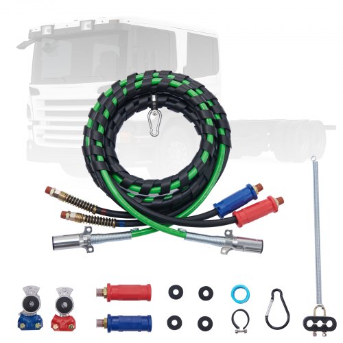 

VEVOR Kit Linee Aeree per Semirimorchi 4,6 m 3 in 1 2 Mani Maniglie Felici