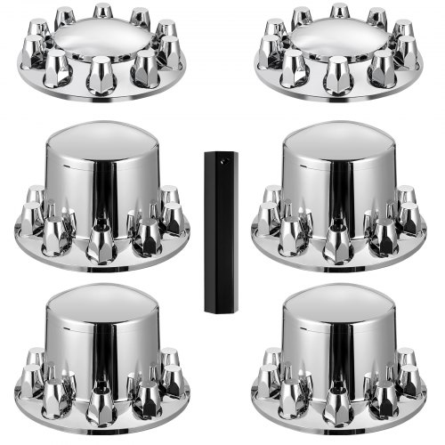 

VEVOR Coprimozzo per Asse Posteriore, Set da 6, Copridadi Ruota in ABS Resistente alla Ruggine, Copriasse Bombato per Semirimorchio, 2 Coprimozzi per Asse Anteriore, 4 Coprimozzo per Asse Posteriore