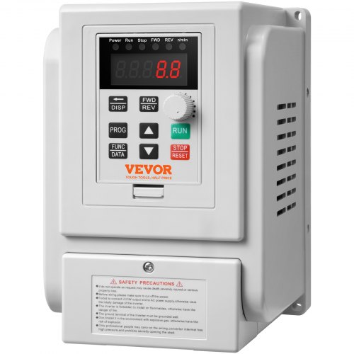 

VEVOR Inverter Azionamento a Frequenza Variabile 2,2kW, Regolatore Convertitore Frequenza 3CV 10A 0-400Hz VFD Ingresso Monofase Uscita Trifase Regolatore Inverter di Controllo di Velocità del Motore