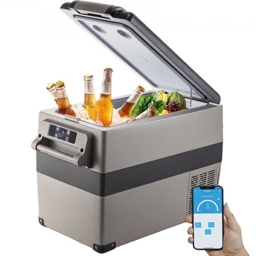 

VEVOR Frigorifero Portatile, 45 L Piccolo Frigorifero Compressore Portatile, 45 W Frigorifero per Auto, 27 x 14 x 18 Pollici, Congelatore Domestico, Frigorifero da Viaggio Piccolo Congelatore per Auto
