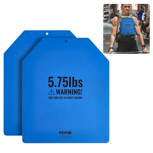 

VEVOR Piastre per Giubbotti Zavorrati, Coppie 2,6 kg, Piastre Zavorrate in Acciaio Alta Qualità, Vestibilità Ergonomica Sagomata WOD, peso Aggiuntivo per Giubbotti Zavorrati, per Allenamento Forza