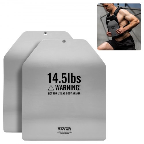 

VEVOR Piastre Curve per Giubbotti Zavorrati, Coppie 6,57 kg, Piastre Zavorrate in Acciaio Alta Qualità, Vestibilità Ergonomica Sagomata WOD, peso Aggiuntivo Giubbotti Zavorrati, per Allenamento Forza