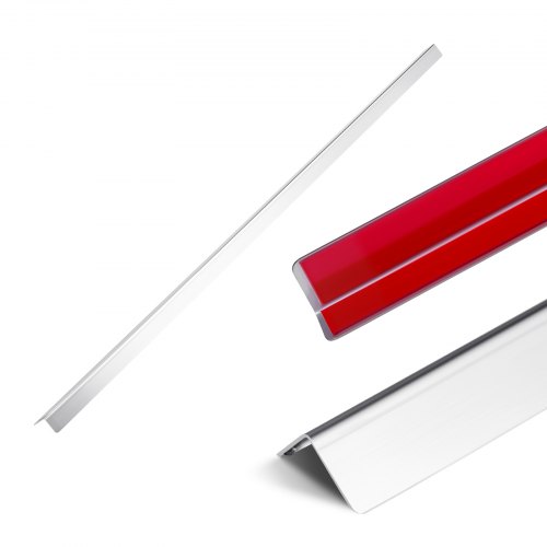 

VEVOR Paraspigoli in Acciaio Inox 25 x 25 x 1217 mm, Confezione da 10 pezzi, Profilo Angolare per Muro a 90° con Nastro Adesivo, Protezione dagli Urti per Pareti di Soggiorno, Ufficio