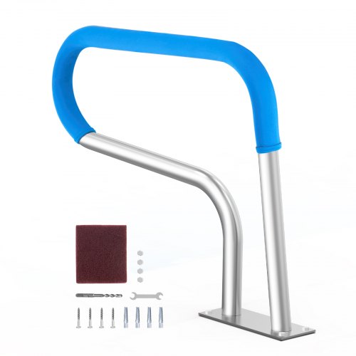 

VEVOR Corrimano per Piscina 805 x 585 mm Ringhiera per Piscina in Acciaio Inossidabile con Piastra di Base per Piscine Interne Esterne, Ringhiera di Sicurezza per Piscina con Copertura Maniglia