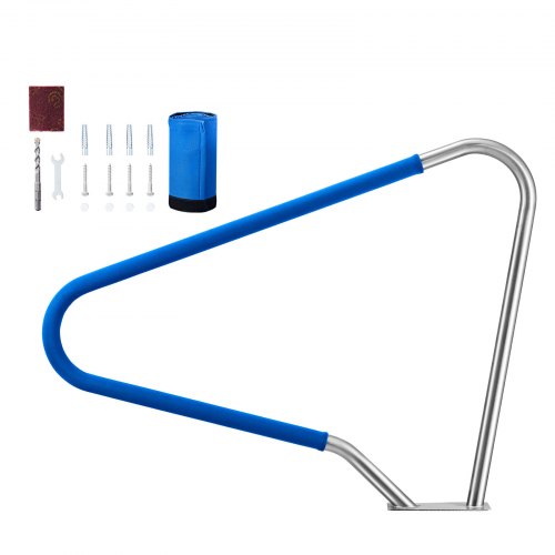 

VEVOR Corrimano per Piscina 122 x 91,5 cm in Acciaio Inossidabile 304 per Impieghi Gravosi con Carico di 100 kg, Manicotto Antiscivolo Staccabile, Ricchi Accessori, per Parchi Acquatici