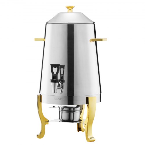 

VEVOR Distributore di Bevande, 13 L per Feste, Contenitore di Succhi in Acciaio Inox con Bruciatore ad Alcol, Bevande Calde e Fredde con Rubinetto per Caffè, Tè, Acqua Calda, per Ristoranti Hotel