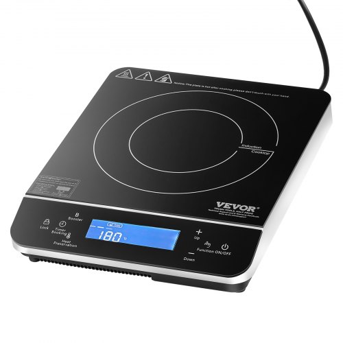 

VEVOR Piano Cottura a Induzione Portatile 2200 W con 9 Impostazioni Temperatura, Piastra Riscaldante a Induzione da Banco con Timer 4 Ore, Blocco Bambini, Prenotazione 24 Ore per Cucinare in Casa