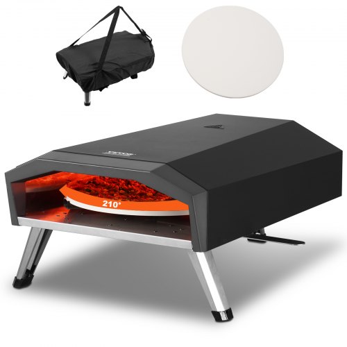 

VEVOR Forno per Pizza da Esterno a Gas 330 mm Griglia Portatile da Esterno, con Pietra in Cordierite Spessa, Gamba Pieghevole Forno con Copertura Impermeabile Spray di Ferro per Campeggio e Cortile