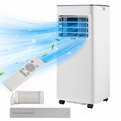 

VEVOR Condizionatore d'Aria Portatile 2,6 kW 9000 BTU/h, Climatizzatore Portatile 3 in 1 con Pannello Touch LED e Telecomando, Timer 24 Ore, Modalità Raffreddamento, Deumidificazione e Ventilazione