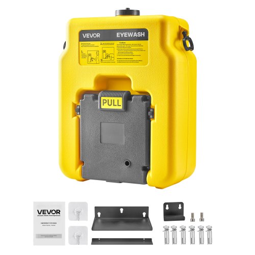 

VEVOR Stazione di Lavaggio Oculare di Emergenza da 490 x 290 x 640 mm Stazione Lavaocchi Portatile con 2 Spruzzi, Installazione Semplificata, per Scuole, Laboratori, Fabbriche, Giallo