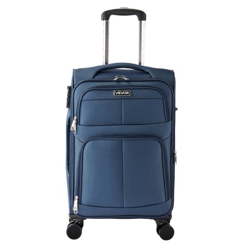 

VEVOR Valigia da Viaggio a Mano Morbida Espandibile Ruote Girevoli 400 x 285 x 620 mm, Valigia in Tessuto Bagaglio a Mano con Tasca Cerniera Lucchetto TSA, Bagaglio Blu