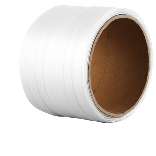 

VEVOR Rotolo per Reggia in Corda Intrecciata da Imballaggio 100 m x 19 mm x 0,9 mm Reggia Portatile Resistente, Resistenza alla Rottura 800 kg Rotolo per Reggia per Pallet per Carichi Pesanti, Bianco