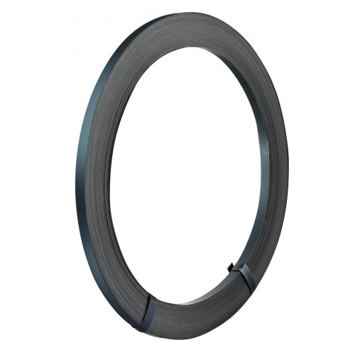 

VEVOR Rotolo di Reggia per Imballaggio in Acciaio, 100 m x 12,7 mm x 0,4 mm Reggia Metallica Portatile Resistente, Resistenza alla Rottura 500 kg Rotolo per Reggia per Pallet per Carichi Pesanti, Nero