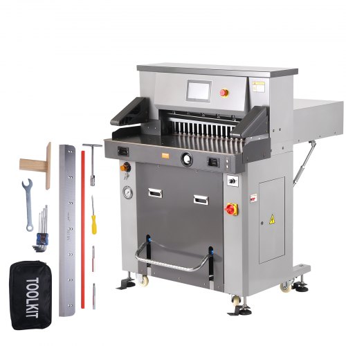 

VEVOR Tagliacarte Elettrico Idraulico Tagliacarte Larghezza Taglio 660,4mm Spessore Taglio 80mm, Tagliacarte Elettrico Controllo Numerico Schermo a Tocco da 7 Pollici, Taglierina Idraulica Automatica