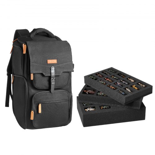 

VEVOR Borsa per Trasporto di Statuette in Miniatura Adatta a 58 Miniature di Fanteria, Borsa con Maniglia e Tracolla Regolabile, 3 Strato di Schiuma per un'Ampia Capacità di Stoccaggio, Nero