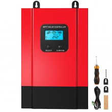 VEVOR Display del Regolatore di Carica Solare, Controller MPPT, Riconoscimento automatico, Schermo LCD Chiaro, Protezione Sicura, Corrente di carica nominale 40A, Max. Tensione di Ingresso FV 150 V