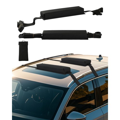 

VEVOR Cuscinetti Morbidi per Portapacchi da Tetto, Cuscinetto Universale per Portapacchi per Auto 393 mm, Carico 80 kg con Borsa, Portapacchi Portatile per SUP, Canoa, Snowboard Tavola da Surf