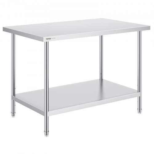 

VEVOR Tavolo da Lavoro in Acciaio Inossidabile 762 x 1219 x 864 mm per Cucina