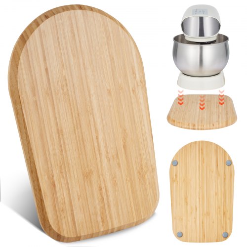 

VEVOR Vassoio da Cucina per Elettrodomestici in Legno, ca. 368 x 239 mm Piedini in PTFE, Carico max. 18 kg, Vassoio per Miscelatore da Cucina, Piano da Lavoro, Colore Legno