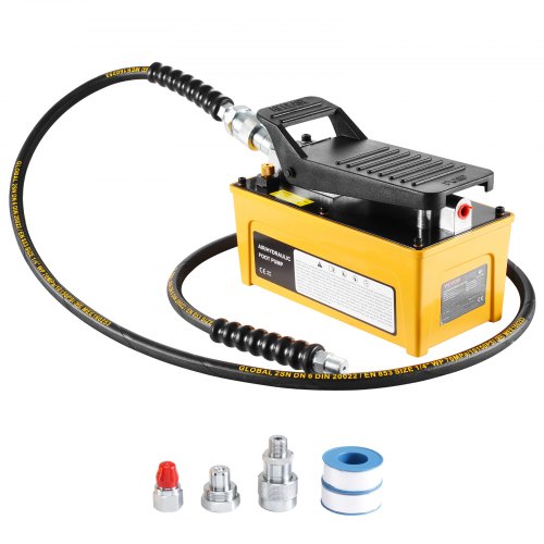 

VEVOR Pompa Idraulica Pneumatica da 703,06 kgf/cm² Pompa a Pedale Azionata ad Aria con Guscio in Alluminio, Serbatoio 1,6 L Uscita Olio NPT da 16,66 mm Ingresso NPT da 13,7 mm per Pressa Idraulica