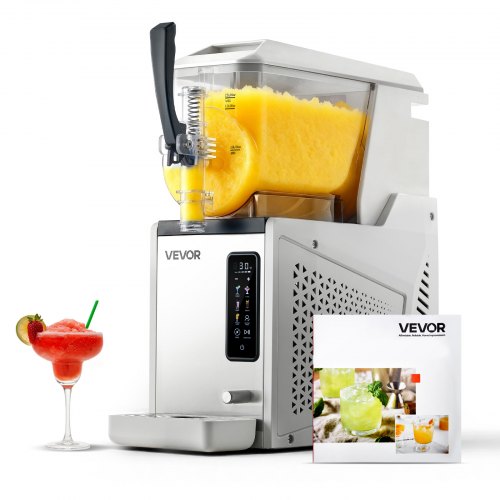 

VEVOR Macchina per Granite 1 x 3 L 350 W Serbatoio Singolo Macchina per Bevande Ghiacciate Succo Fredde Cocktail con Funzione Autopulente per Preparazione Frappé, Milkshake, Frullati