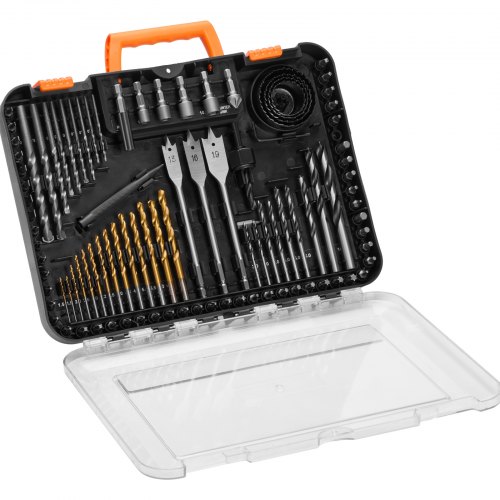 

VEVOR Set di Punte da Trapano 100 Pezzi, Set di Punte da Trapano e Cacciavite, Set di Punte da Cacciavite Adatte per Foratura di Metallo, Kit Combinato Assortiti in Custodia per Trasporto Organizzata