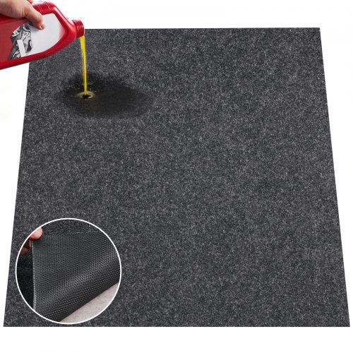

VEVOR Tappetino Garage 1493,52x1828,8x2,4 mm Tappetino Antiscivolo Impermeabile Protezione Acqua Neve Pioggia Fango Olio per Auto con Supporto in TPE Anti-Perdite, Facile da Pulire, Tagliare, Vari Usi