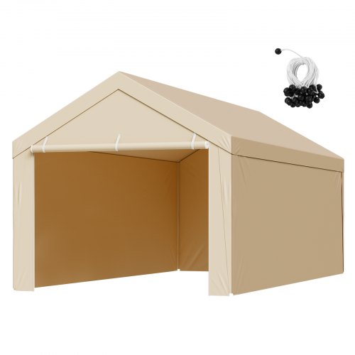 

VEVOR Tettoia per Posto Auto Coperto, Telo Superiore per Tenda da Garage con Pareti Laterali 6,0 x 2,87 m, Resistente ai Raggi UV Impermeabile, con Passeggini a Sfera, Telaio non Incluso, Beige