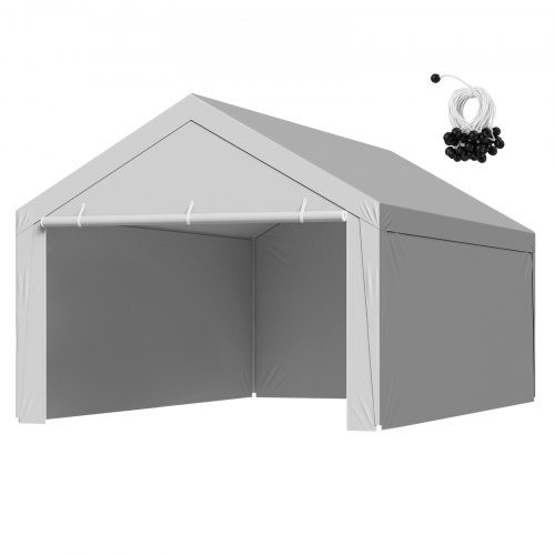 

VEVOR Tettoia per Posto Auto Coperto, Telo Superiore per Tenda da Garage con Pareti Laterali e Rifugio Sferico 6,09 x 3,65 m, Resistente ai Raggi UV Impermeabile, Telaio non Incluso, Grigio