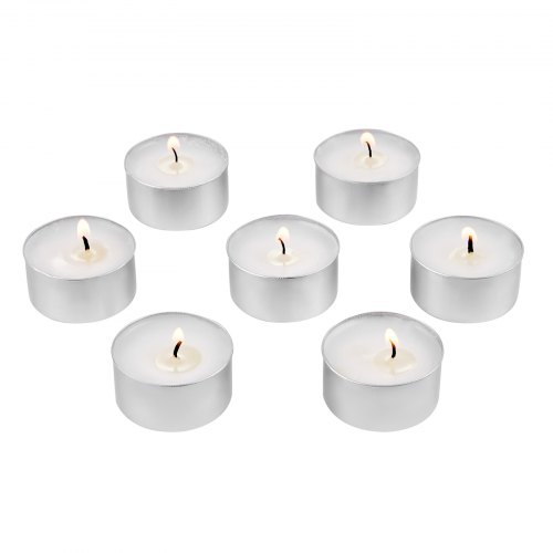 

VEVOR Candele Tealight Senza Profumo 6,5 Ore Combustione Natale 200 Pezzi