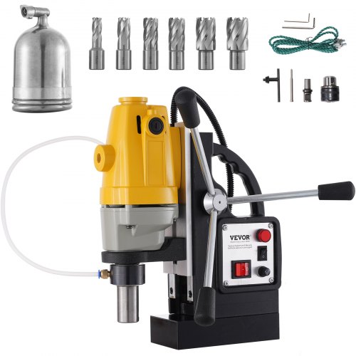 

VEVOR Trapano a colonna magnetico da 1100 W con diametro del foro da 1-1/2 pollici (40 mm) MD40 Trapano a colonna magnetico 1275 kg 670 giri/min Sistema di foratura magnetica