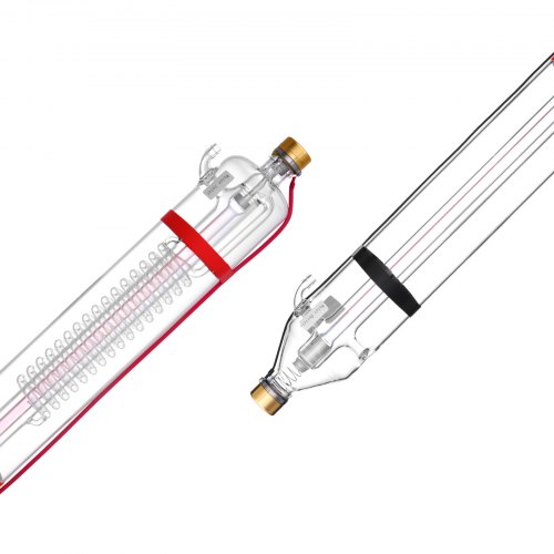 

VEVOR Tubo Laser CO2, 130 W Tubo per Incisione Laser in Vetro Borosilicato, Lunghezza 165 cm, Diametro Esterno 8 cm, con Testa in Metallo, Fili Precollegati, per Macchina per Taglio e Incisione Laser
