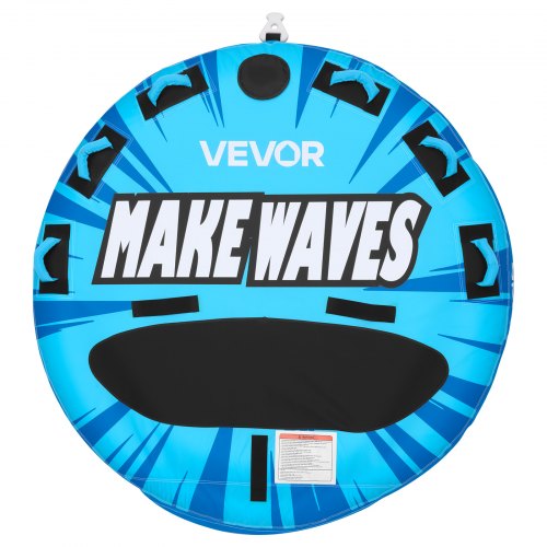 

VEVOR Gonfiabile Trainabile per Barche Sport Acquatici Capienza da 3 Persone Carico max 231 kg con Cuscinetti Antiscivolo, Tubo Gonfiabile di Traino Copertura in Nylon da Mare Piscina Lago, Blu