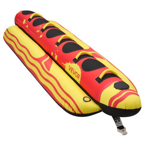 

VEVOR Tubo Galleggiante Gonfiabile Trainabile per Barche, Tubo Galleggiante Capienza ca. 5 Persone Carico max 385 kg, Trainabile per Giochi Acquatici con Maniglia Imbottite Copertura in Nylon