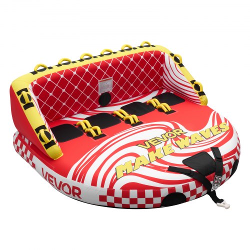 

VEVOR Tubo Gommone Gonfiabile Trainabile per Mare Giochi Acquatici, Tubo Gonfiabile Trainabile Capienza ca. 4 Persone Carico max. 308 kg, Gommone a Divano per Barche Gioco d'Acqua Copertura in Nylon