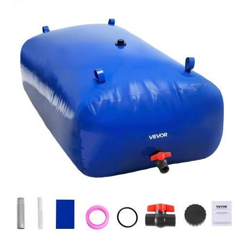 

VEVOR Sacca di Stoccaggio dell'Acqua, Serbatoio di Stoccaggio dell'Acqua da 540 L, Sacca Morbida Ispessita, Pieghevole e Portatile per Irrigazione del Giardino, Campeggio, Camper, Blu