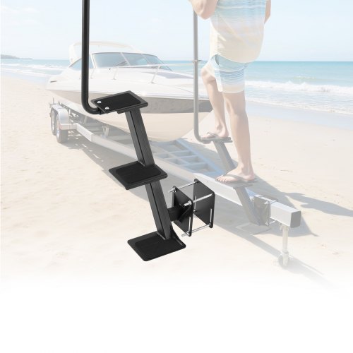 

VEVOR Scaletta per Rimorchio Barca 3 Gradini per Rimorchio per Barche Gradini con Maniglia Superficie Antiscivolo Scaletta Montaggio Laterale per Telaio da 76,2x76,2 mm / 72,2x127 mm / 101,6x101,6 mm